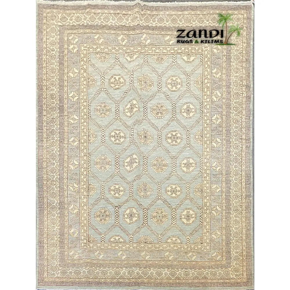 One Of The Kind Afghani Khotan Rug 9'1" x 12'2" zandirugs